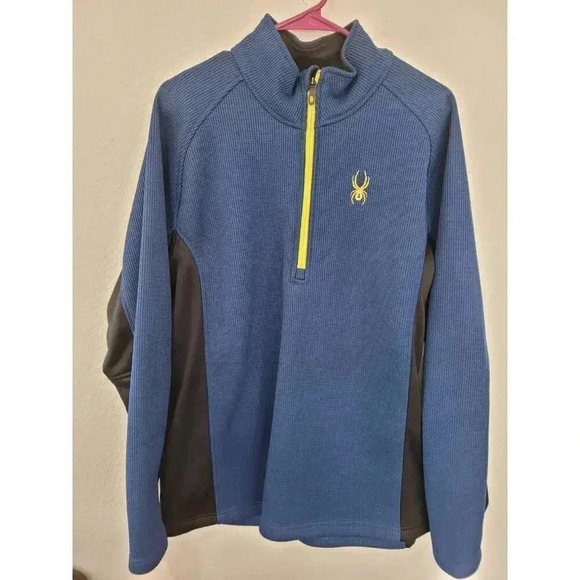 Spyder Sweater Mens Medium 1/4 Zip‎ Jacket Thermal Pull Over Size XL #5 - Picture 1 of 3